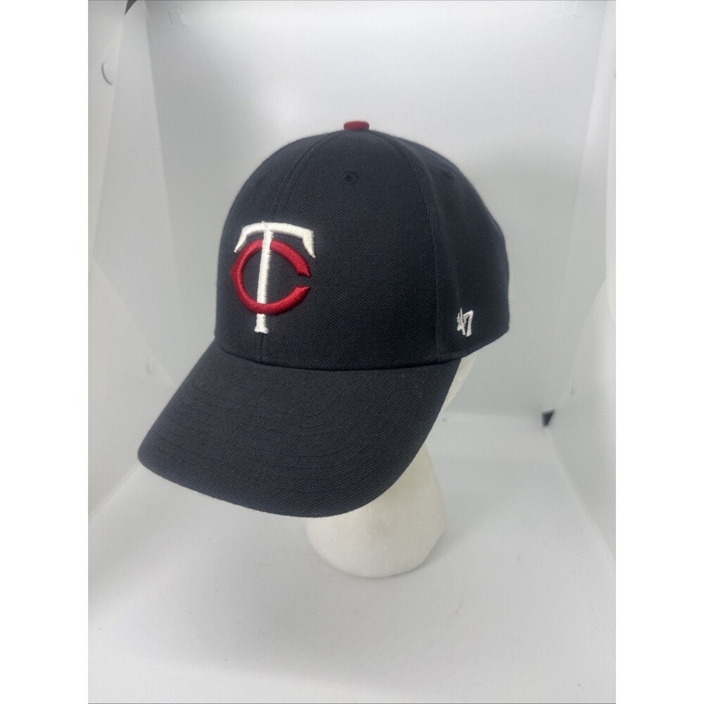 '47 MVP Minnesota Twins Navy Blue Adjustable Hook & Loop Hat Wool Blend